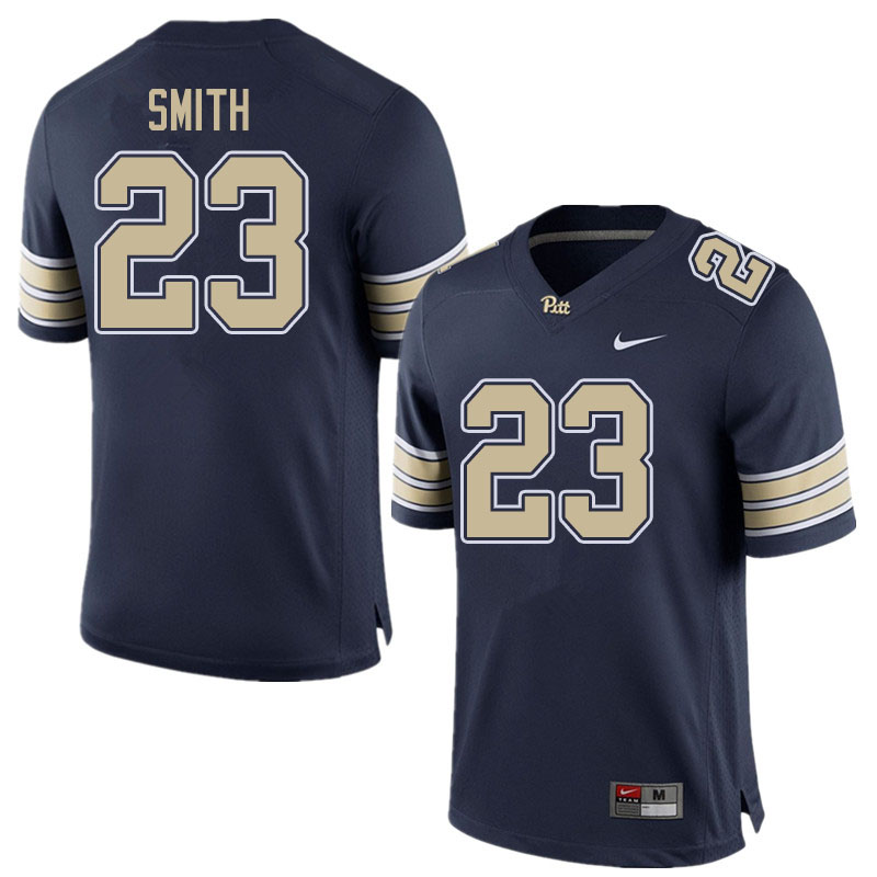 Men #23 Leslie Smith Pitt Panthers College Football Jerseys Sale-Home Navy